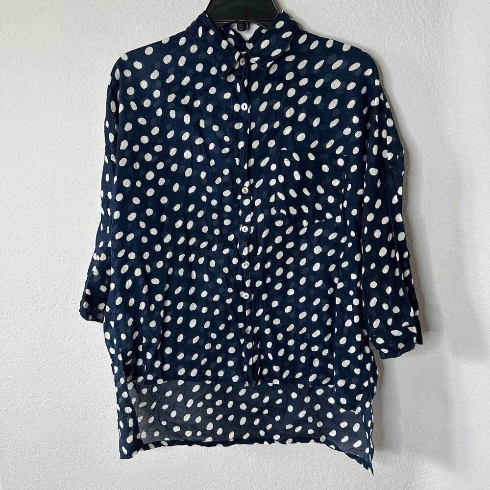 Frockk Button Down Polka Dot Top - image 1